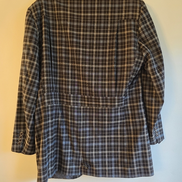 TAYLON MEN'S THREE PIECE SUIT CLASSIC JACKET 42L VEST 42L PANTS WAIST 38L PLAID - Picture 3 of 13